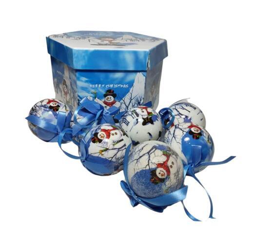 Шарики папье-маше "Зима"14 шт