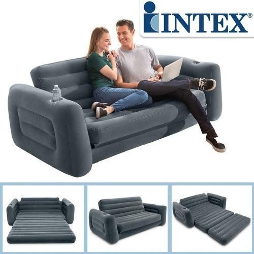 Надувной диван трансформер intex pull out chair