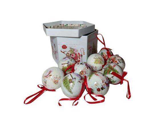 Шарики папье-маше "Ёлочка" 14 шт