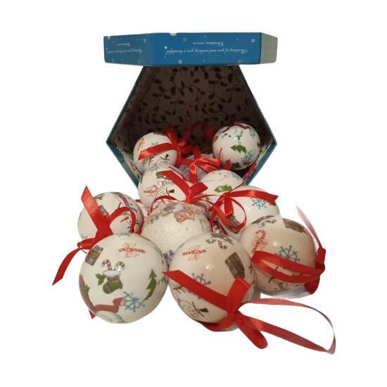 Шарики папье-маше "Рождество" 14 шт